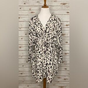 Missguided mob wife animal print V-neck maternity dress